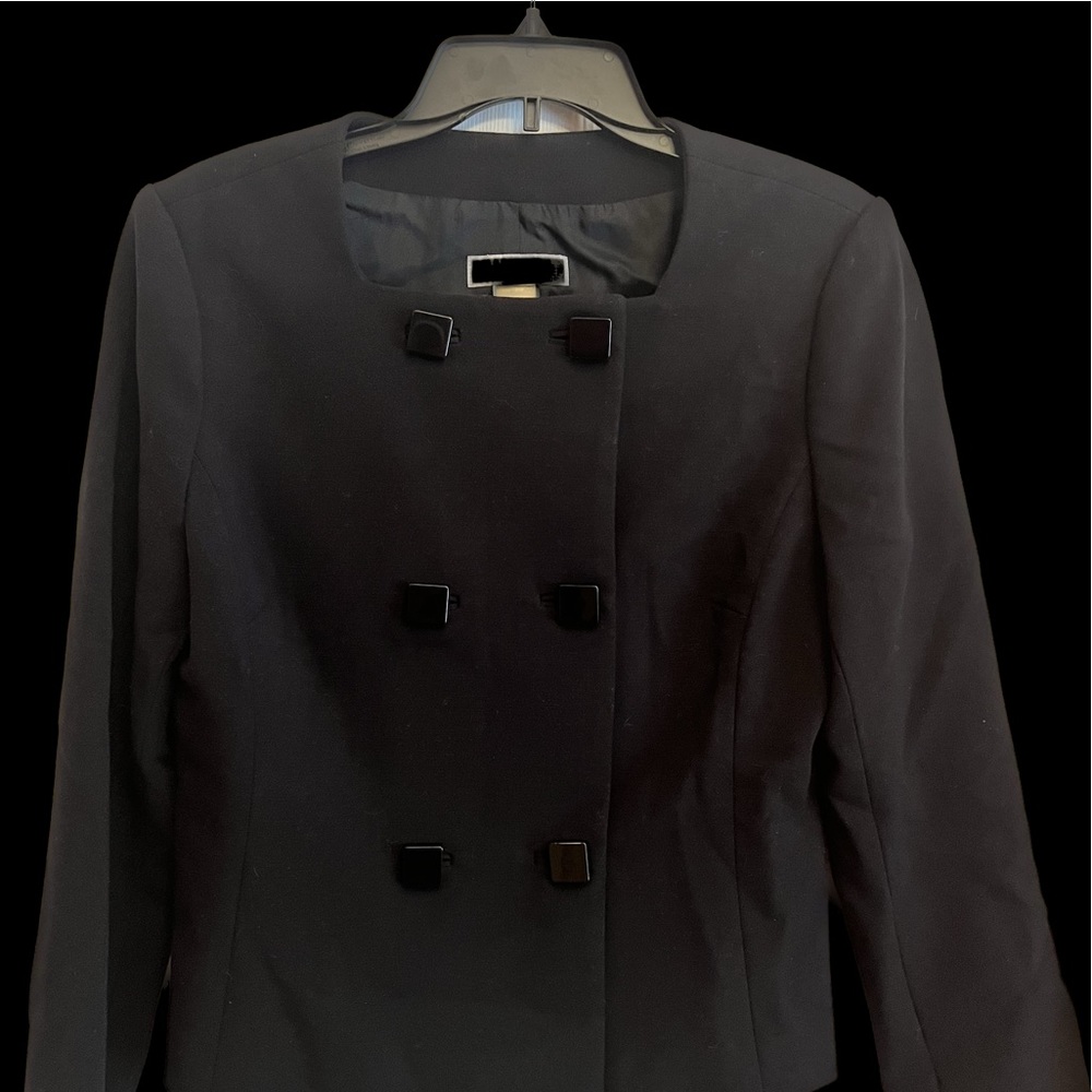 Michael Kors Double breasted square neck blazer Size 10 black